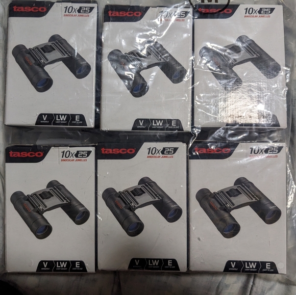 6 like new Tasco Binoculars. Price is for all. - Picture 1 of 3